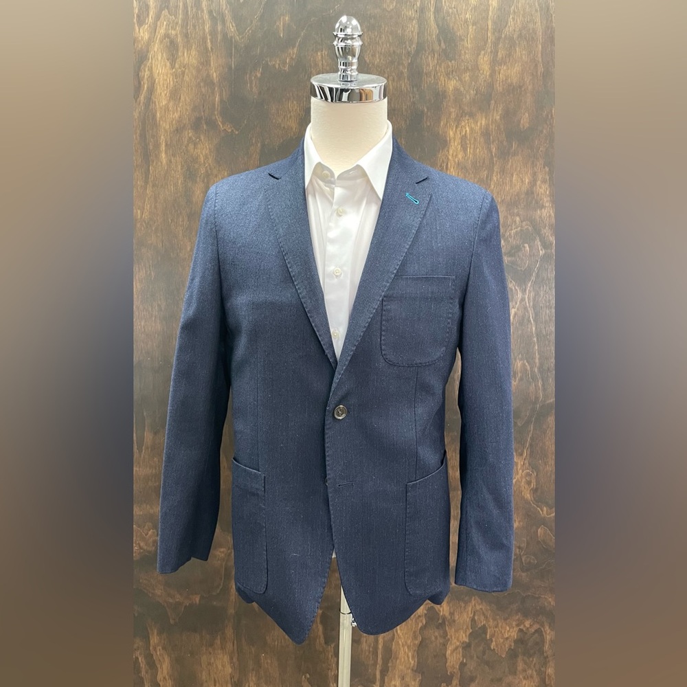 Peter Millar Finely Striped Patch Pocket Deconstr… - image 1